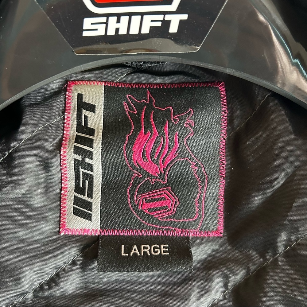 SHIFT Women’s Black and White Padded Motorcycle Jacket Size Large - Picture 8 of 16
